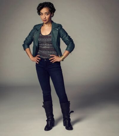 Preacher S01 Tulip O'hare Teal Leather Jacket