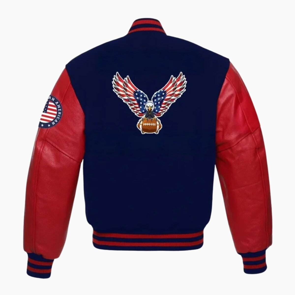 Red Sleeves USA Varsity Jacket