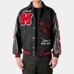 Saint Michael Devil Black Varsity Jacket