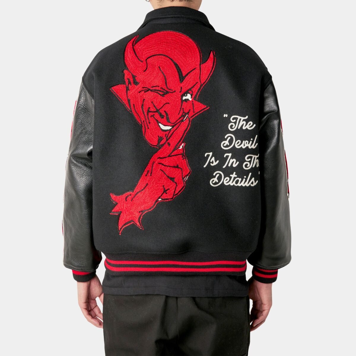 Saint Michael Devil Black Varsity Jacket