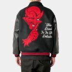 Saint Michael Devil Black Varsity Jacket