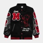 Saint Michael Devil Black Varsity Jacket