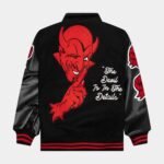 Saint Michael Devil Black Varsity Jacket