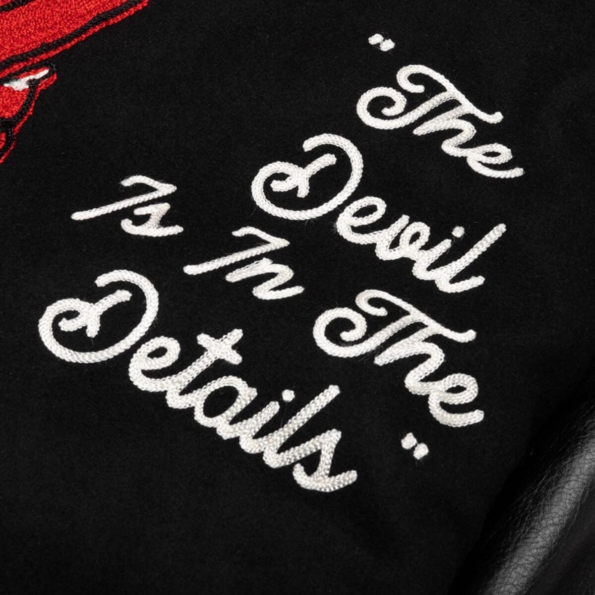 Saint Michael Devil Black Varsity Jacket