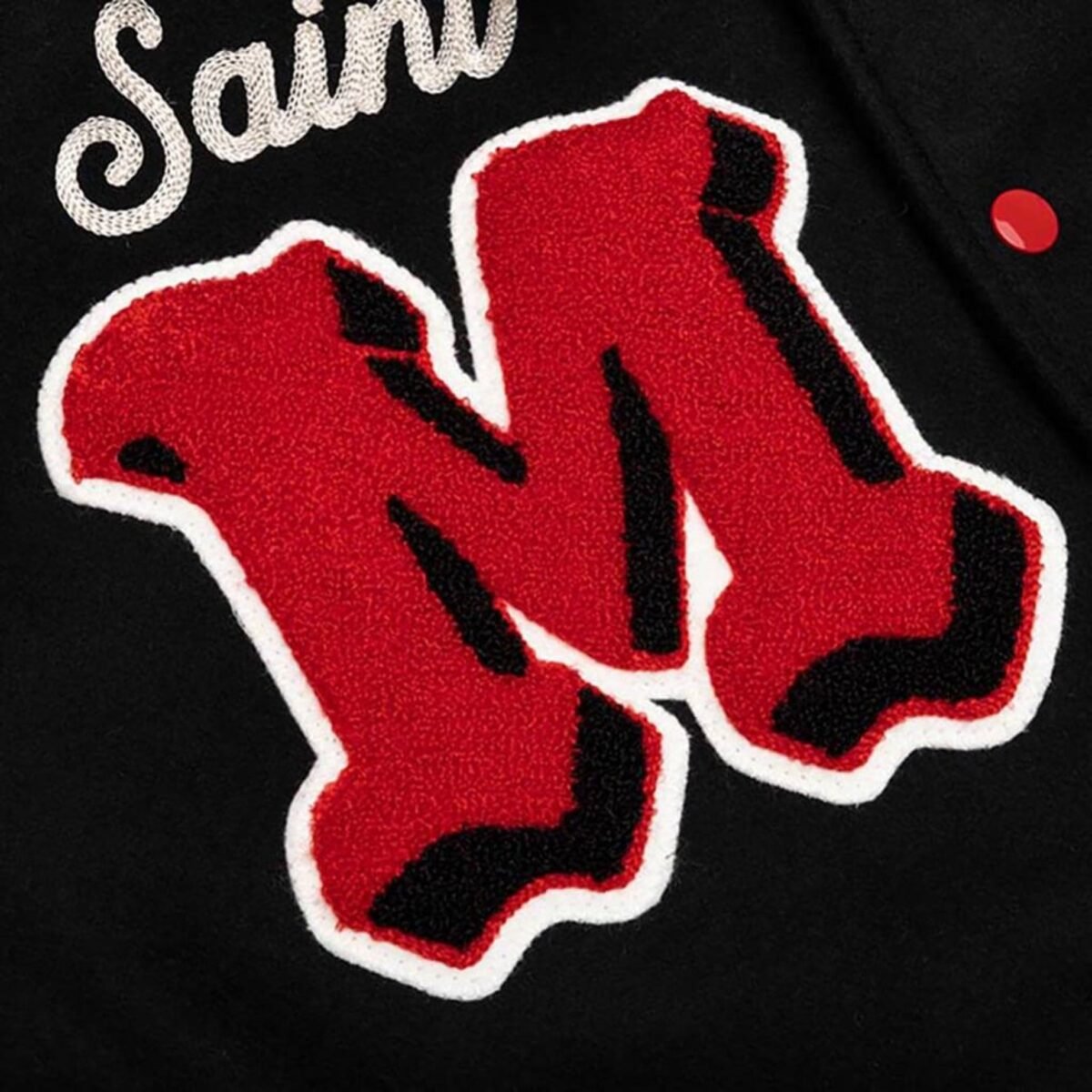 Saint Michael Devil Black Varsity Jacket