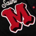Saint Michael Devil Black Varsity Jacket
