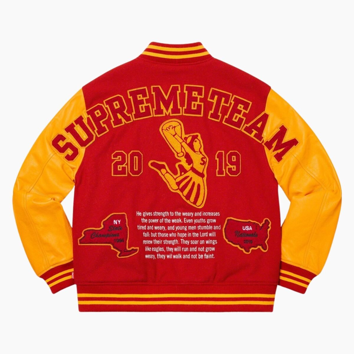 Supreme Team 2019 Red Varsity Jacket