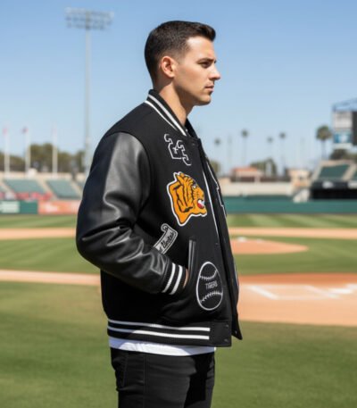 Supreme Tiger Black Varsity Jacket