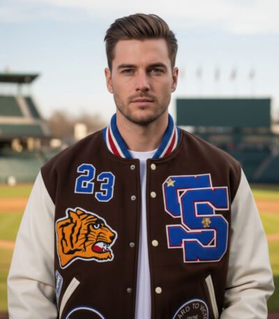 Supreme Tiger Brown Varsity Jacket