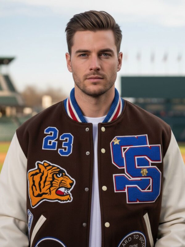 Supreme Tiger Brown Varsity Jacket