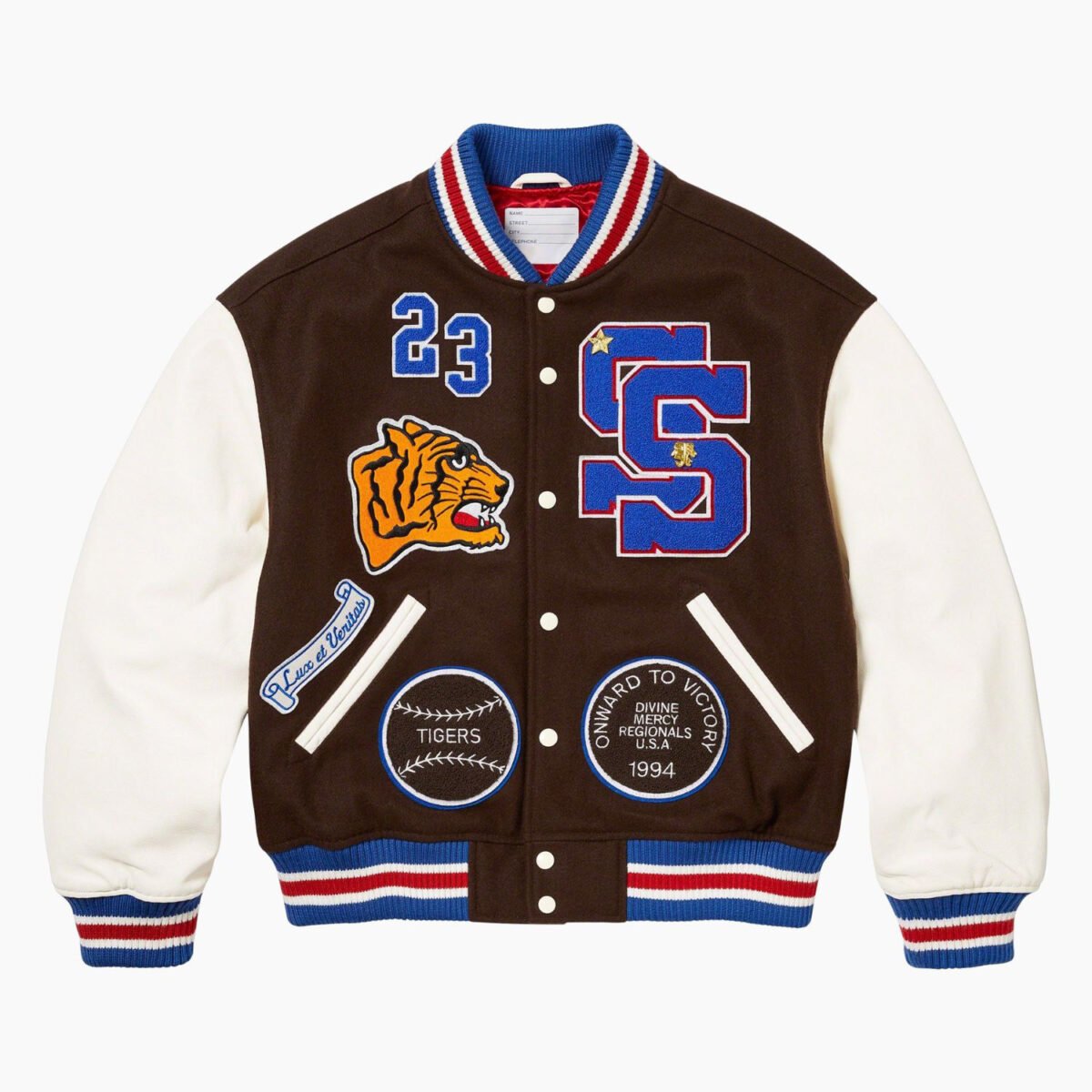 Supreme Tiger Brown Varsity Jacket