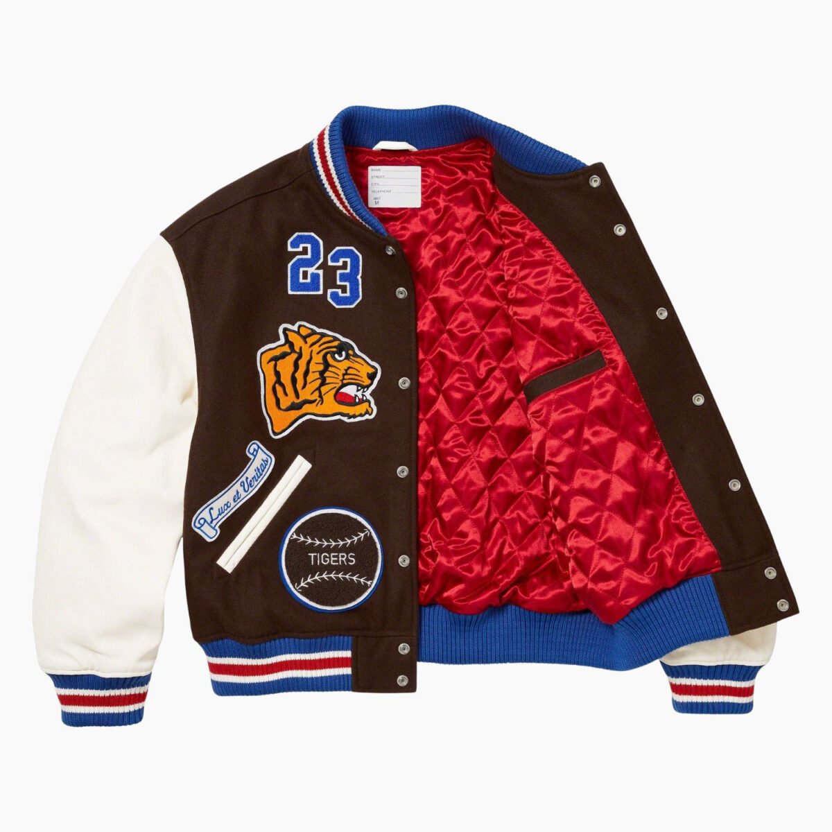 Supreme Tiger Brown Varsity Jacket