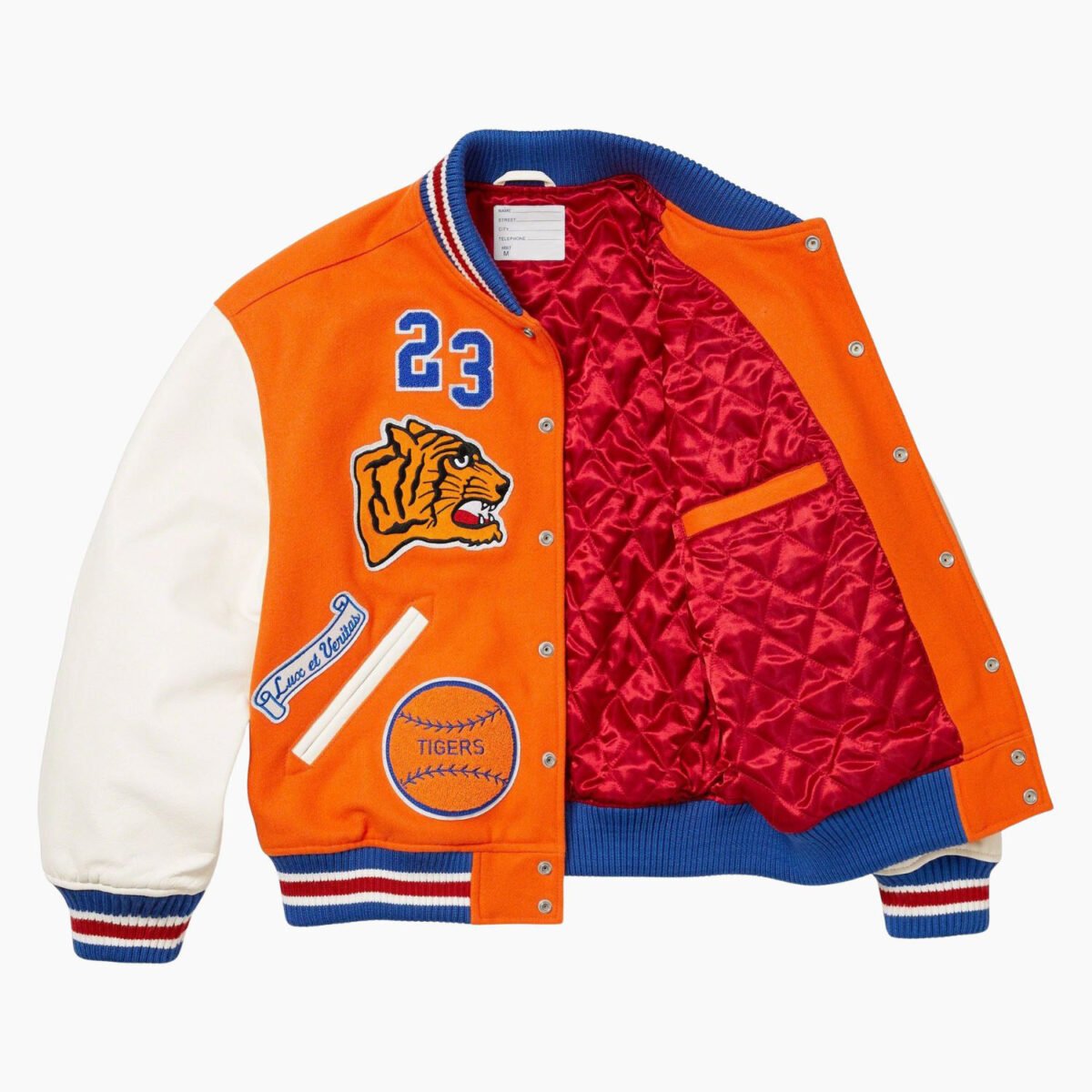 Supreme Tiger Orange Varsity Jacket