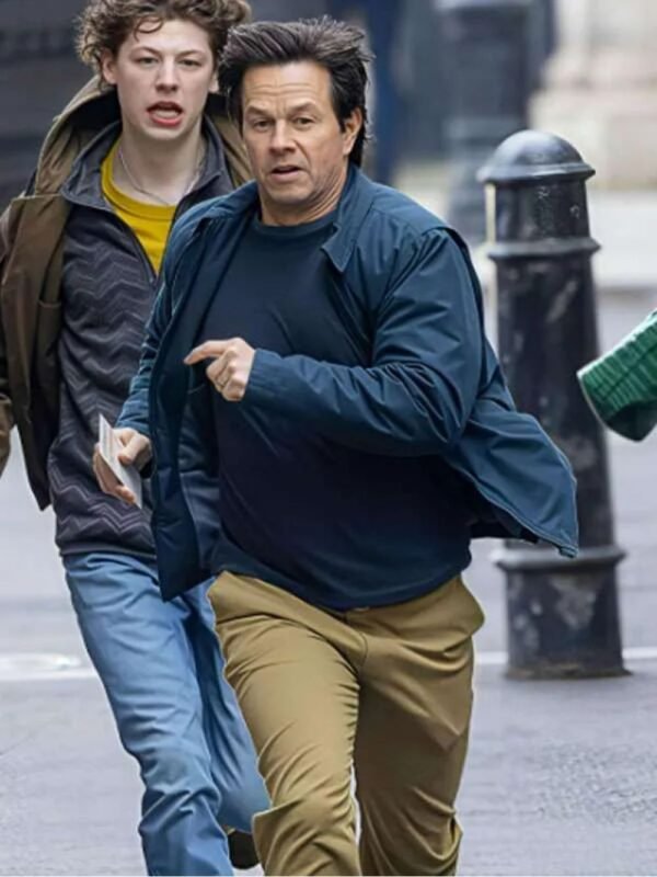 The Family Plan 2 Mark Wahlberg Blue Jacket