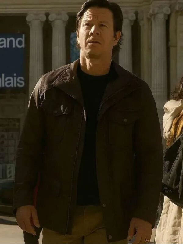 The Family Plan 2 Mark Wahlberg Brown Leather Jacket