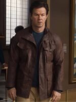 The Family Plan 2 Mark Wahlberg Brown Leather Jacket