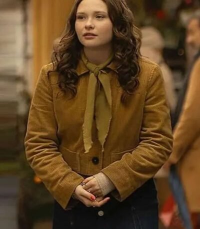 The Family Plan 2 Zoe Colletti Brown Corduroy Jacket