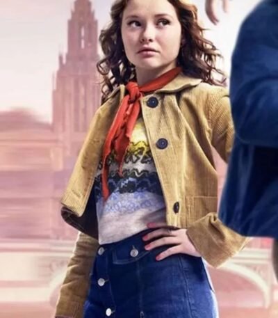 The Family Plan 2 Zoe Colletti Brown Corduroy Jacket