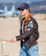 Top Gun Tom Cruise Pete Maverick Pilot Flight Bomber Leather Jacket