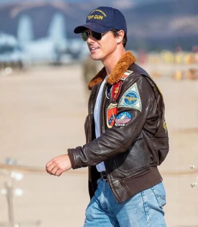 Top Gun Tom Cruise Pete Maverick Pilot Flight Bomber Leather Jacket