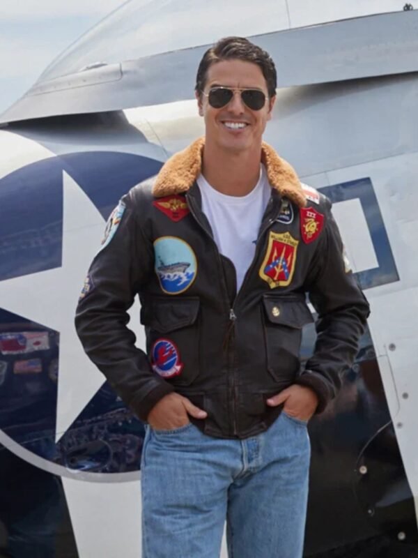 Top Gun Tom Cruise Pete Maverick Pilot Flight Bomber Leather Jacket