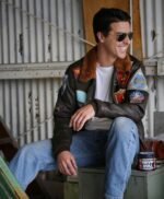 Top Gun Tom Cruise Pete Maverick Pilot Flight Bomber Leather Jacket