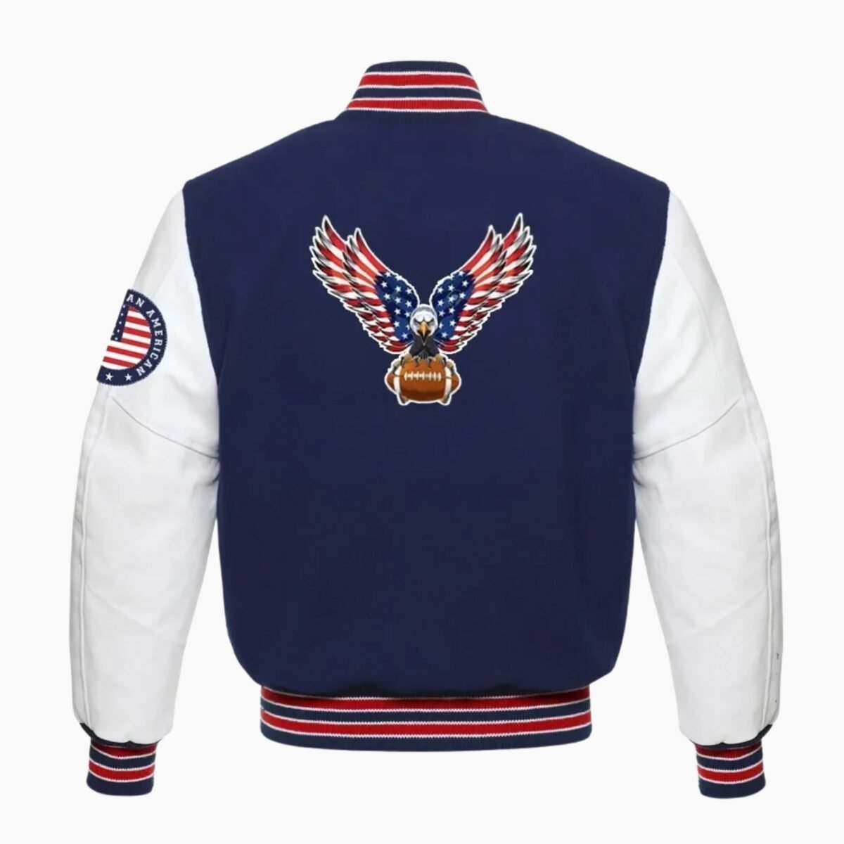 White Sleeves USA Varsity Jacket