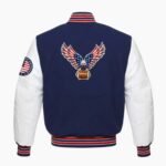 White Sleeves USA Varsity Jacket