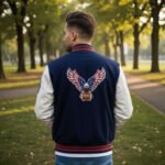 White Sleeves USA Varsity Jacket