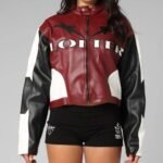 Women's Engine Cropped Vegan Leather Jacket