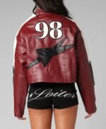 Women's Engine Cropped Vegan Leather Jacket