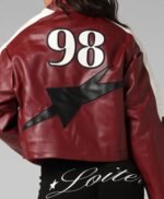 Women's Engine Cropped Vegan Leather Jacket