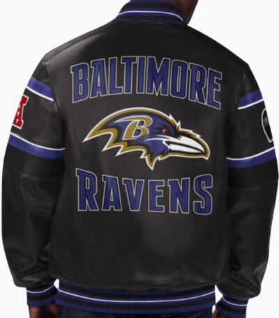 NFL Baltimore Ravens Multicolor Leather Jacket