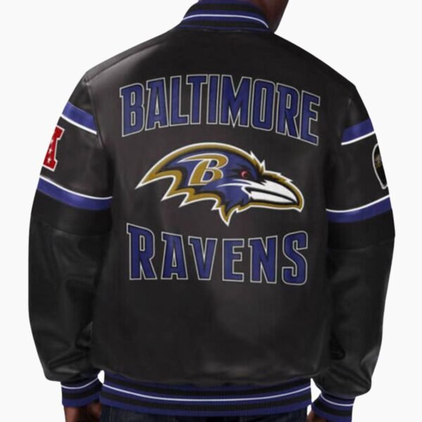 NFL Baltimore Ravens Multicolor Leather Jacket