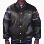 NFL Baltimore Ravens Multicolor Leather Jacket