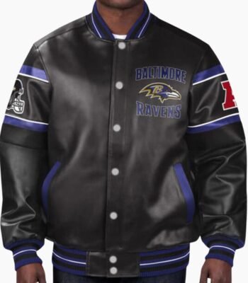 NFL Baltimore Ravens Multicolor Leather Jacket