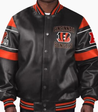 NFL Cincinnati Bengals Multicolor Leather Jacket
