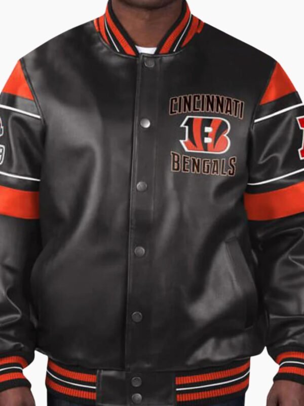 NFL Cincinnati Bengals Multicolor Leather Jacket