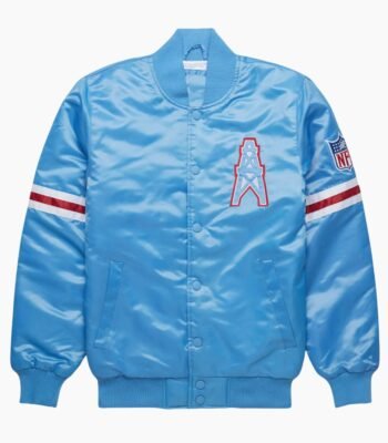 NFL Houston Oilers Light Blue Satin Jacket
