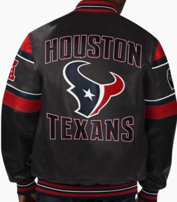 NFL Houston Texans Multicolor Leather Jacket