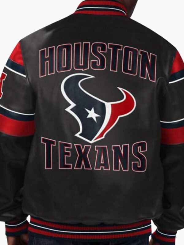 NFL Houston Texans Multicolor Leather Jacket