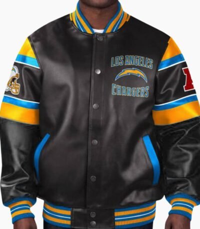 NFL Los Angeles Chargers Multicolor Leather Jacket