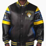 NFL Los Angeles Rams Multicolor Leather Jacket