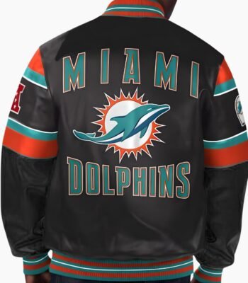 NFL Miami Dolphins Multicolor Leather Jacket