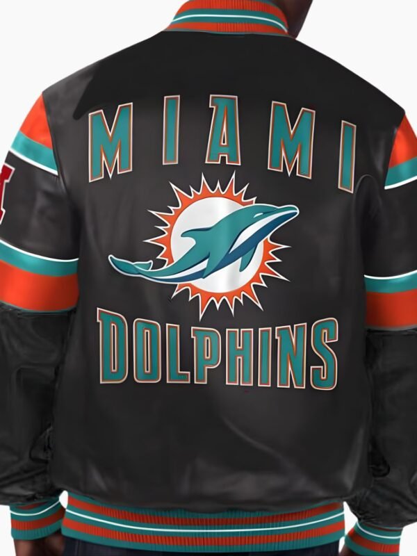 NFL Miami Dolphins Multicolor Leather Jacket