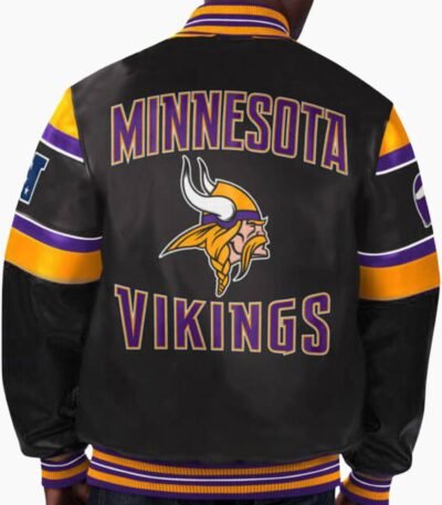 NFL Minnesota Vikings Multicolor Leather Jacket