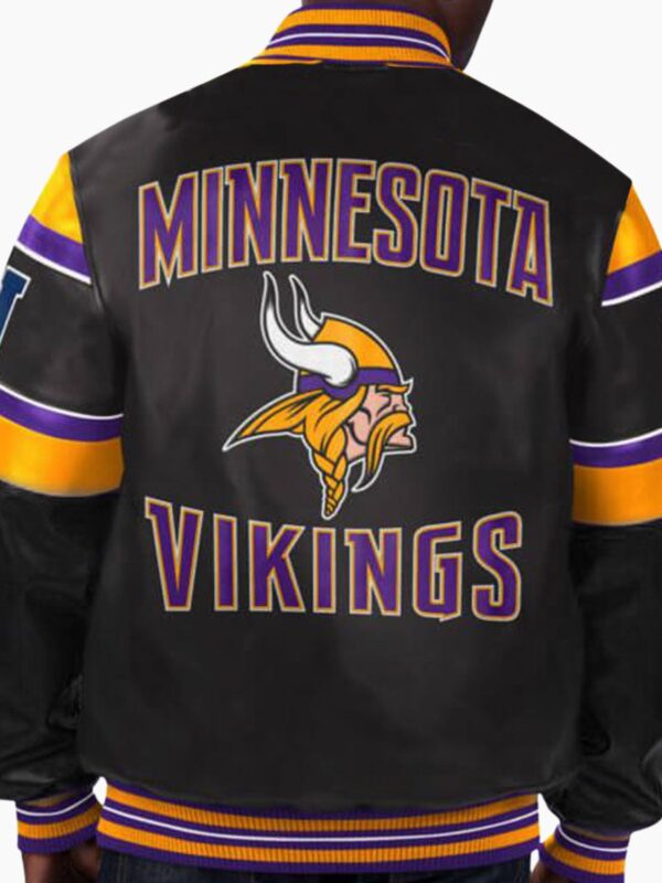 NFL Minnesota Vikings Multicolor Leather Jacket