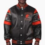 NFL Multi Cleveland Browns Leather Jacket