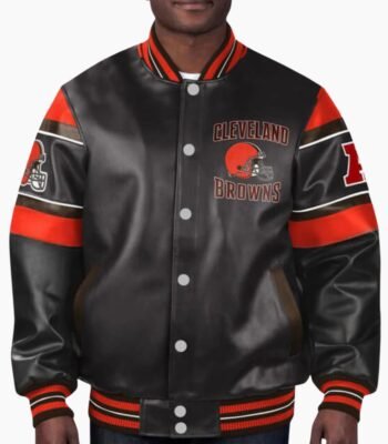 NFL Multi Cleveland Browns Leather Jacket