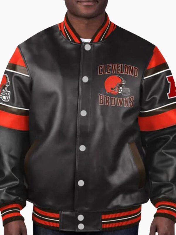 NFL Multi Cleveland Browns Leather Jacket